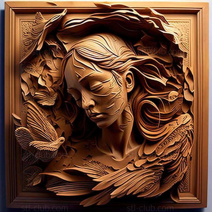 3D мадэль Стефани Роуз, американская художница. (STL)